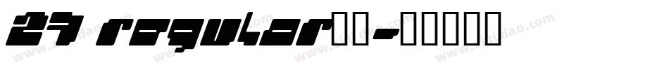 27 regular字体字体转换